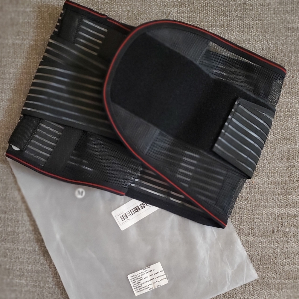 Black, Mesh Back Brace